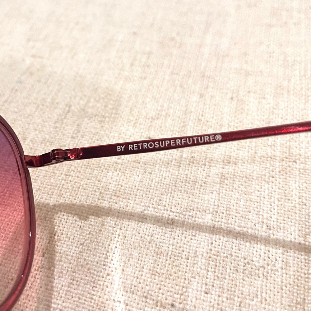 Retrosuperfuture Pink Gradient Aviator Sunglasses - image 6